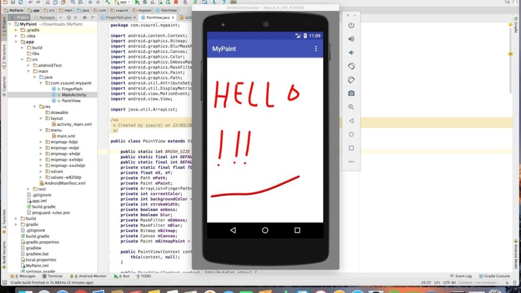 Learn to create a Paint Application with Android Studio