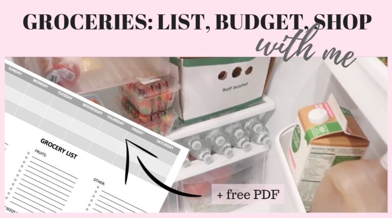 MEAL PLANNING AND GROCERY SHOPPING + tips & free PDF!