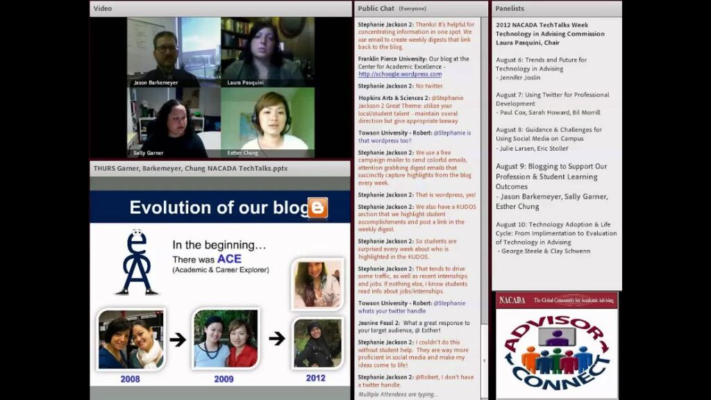 NACADA TechTalk 8-9-12: Blogging to Support Advising & Student Learning Outcomes