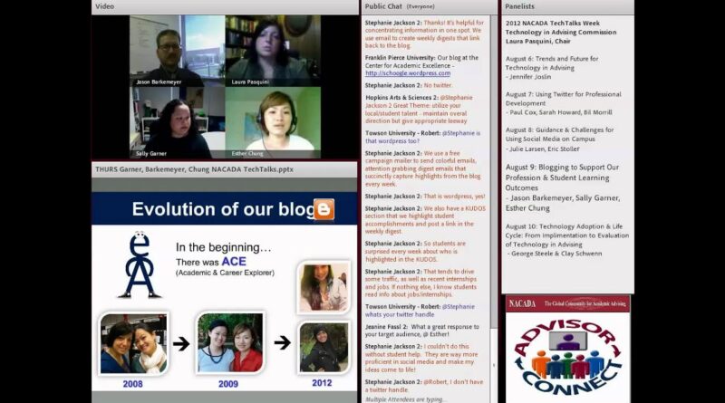 NACADA TechTalk 8-9-12: Blogging to Support Advising & Student Learning Outcomes