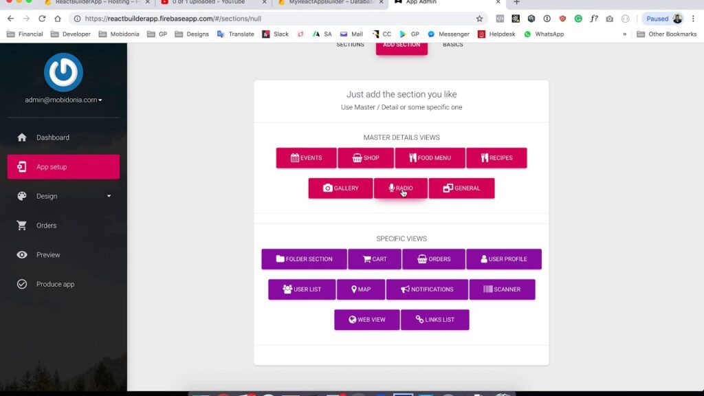 Step 3  Making app in the app builder