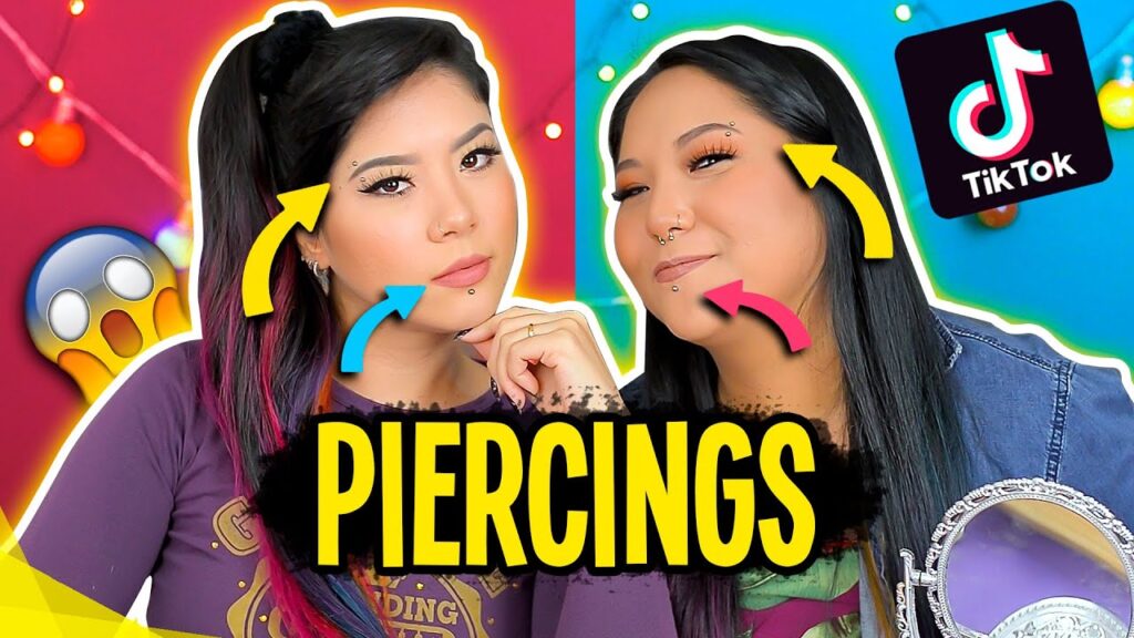 TESTANDO TRUQUES DO TIK TOK VIRAIS - COLOCAMOS PIERCINGS | Blog das irmãs