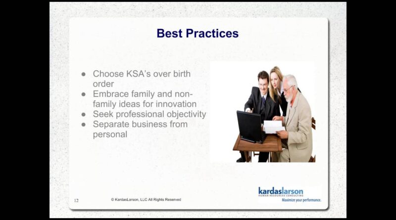 Webinar - Family Business Tips for Success