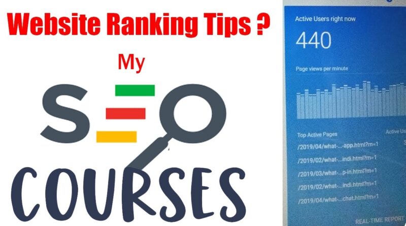 Website Ranking Tips 2019 | My SEO Courses Online | Blogging Kaise Kare