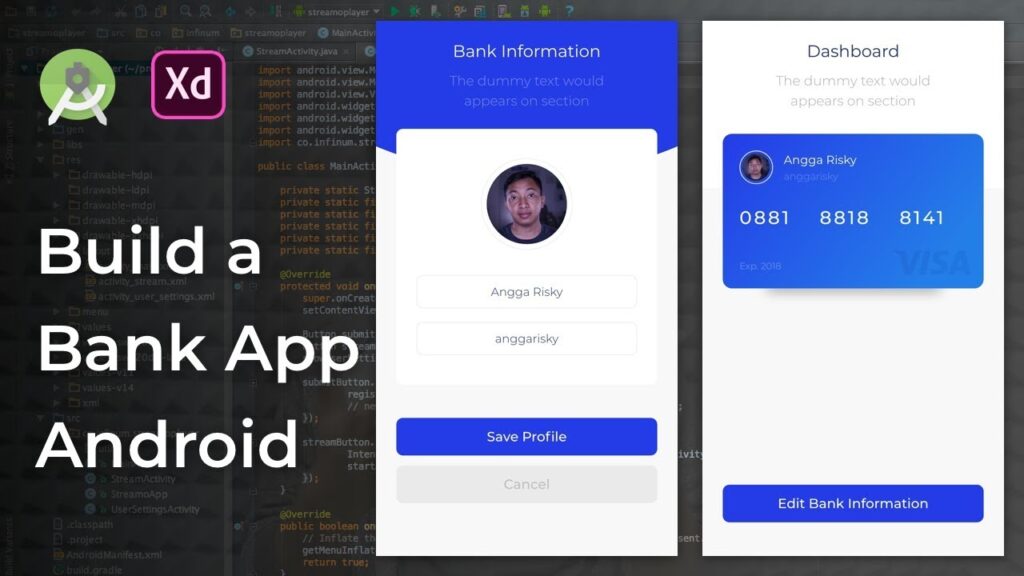 Bank App Adobe Xd to Android Studio Tutorial