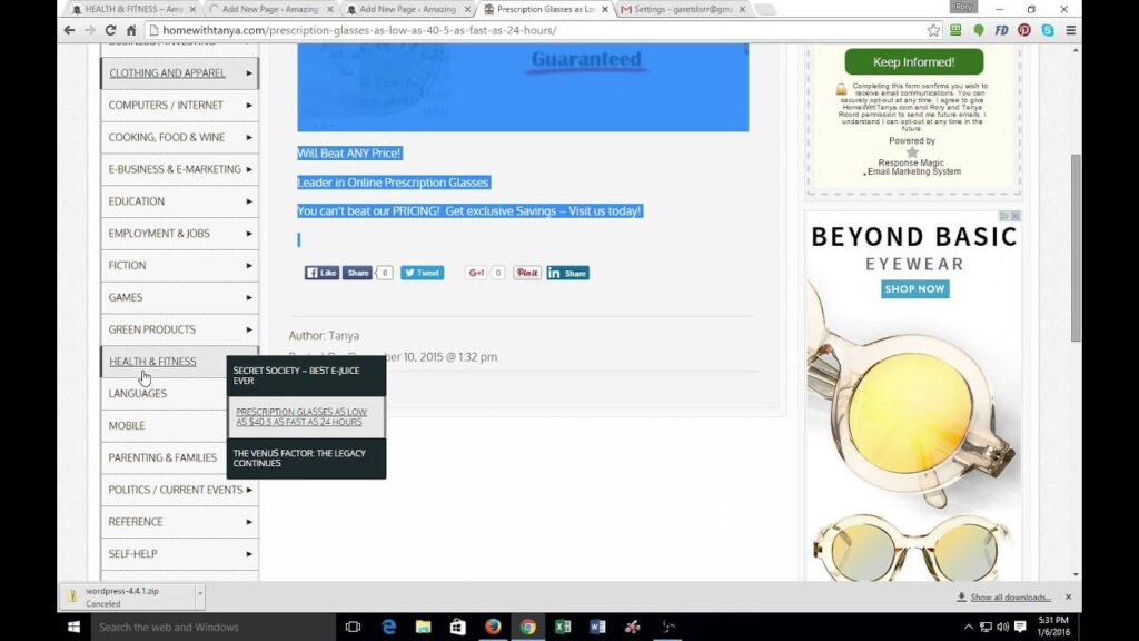 Complete Step by Step "Link Posting" Blogging Site Set Up PART 4