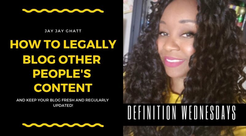 How to Legally Copy Others' Blog Content via Syndication {Definition Wednesday}