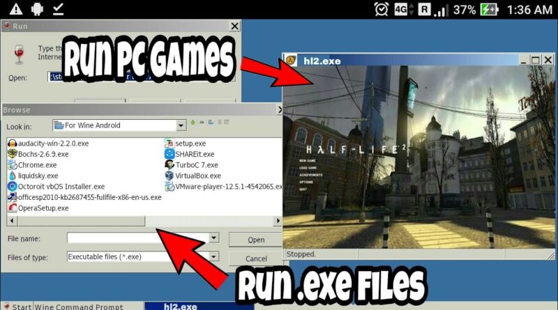 How to Run PC Games/Software on Any Android Phone..!![Run .EXE File]