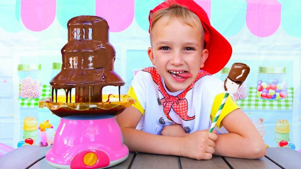 Vlad and Nikita faux play with cooking toys 1