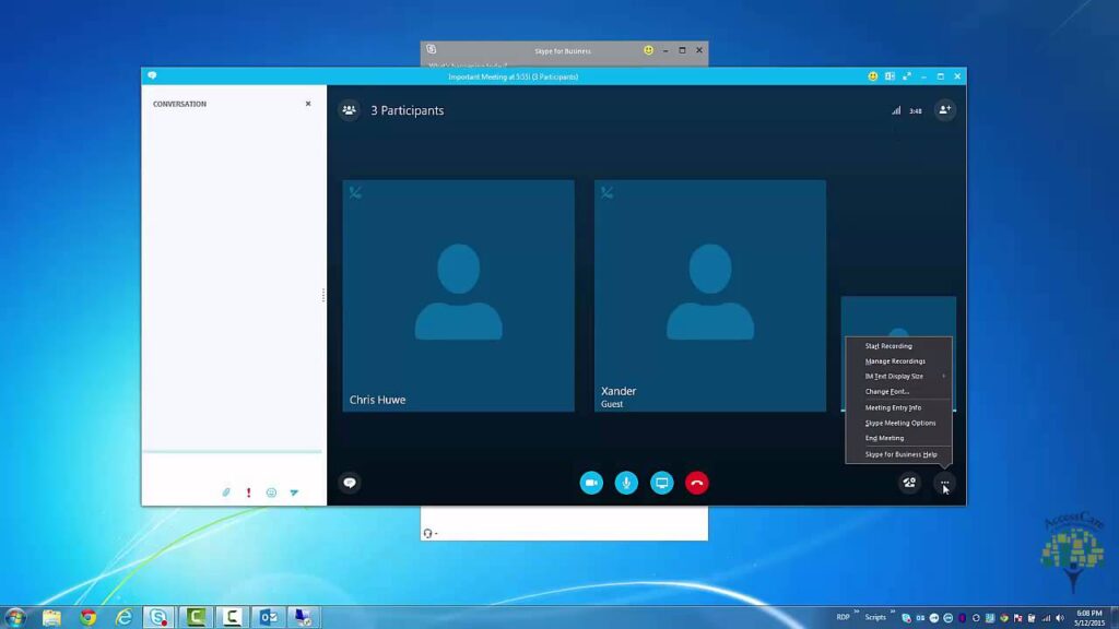 5 - Running a Meeting in Skype for Business