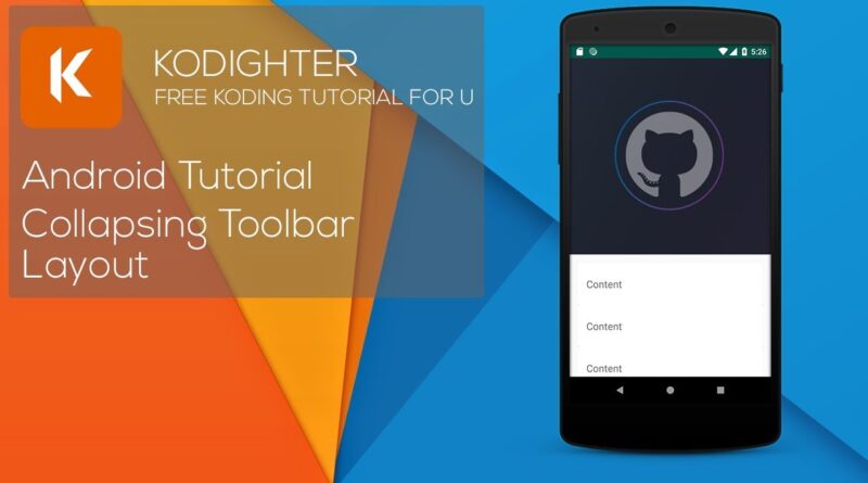 Android Studio Tutorial - Collapsing Toolbar Layout