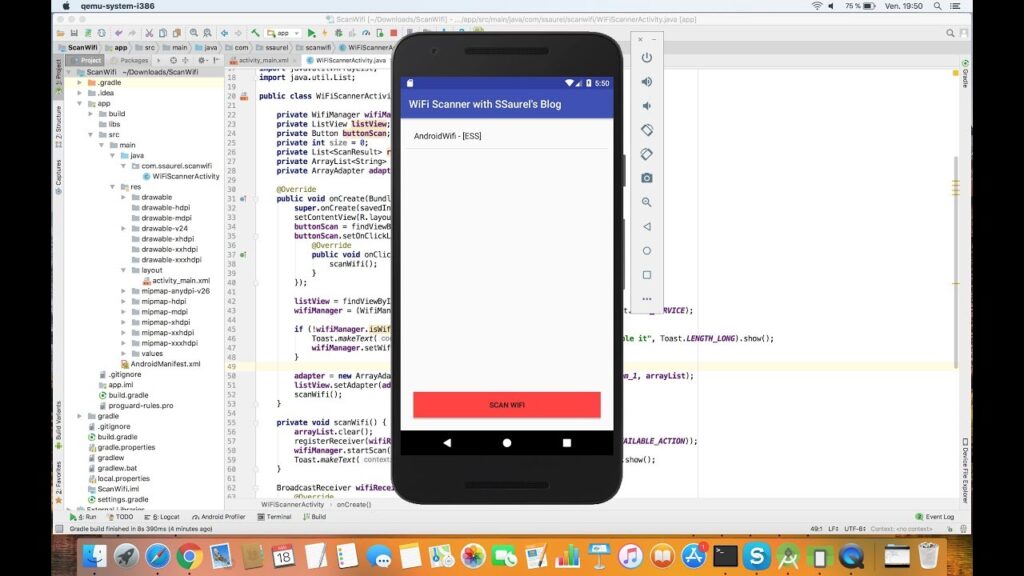 Develop a WiFi Scanner Android Application with Android Studio