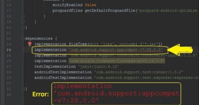 Error: implementation 'com.android.support:appcompat-v7:28.0.0' Under Line Red Color  Solution
