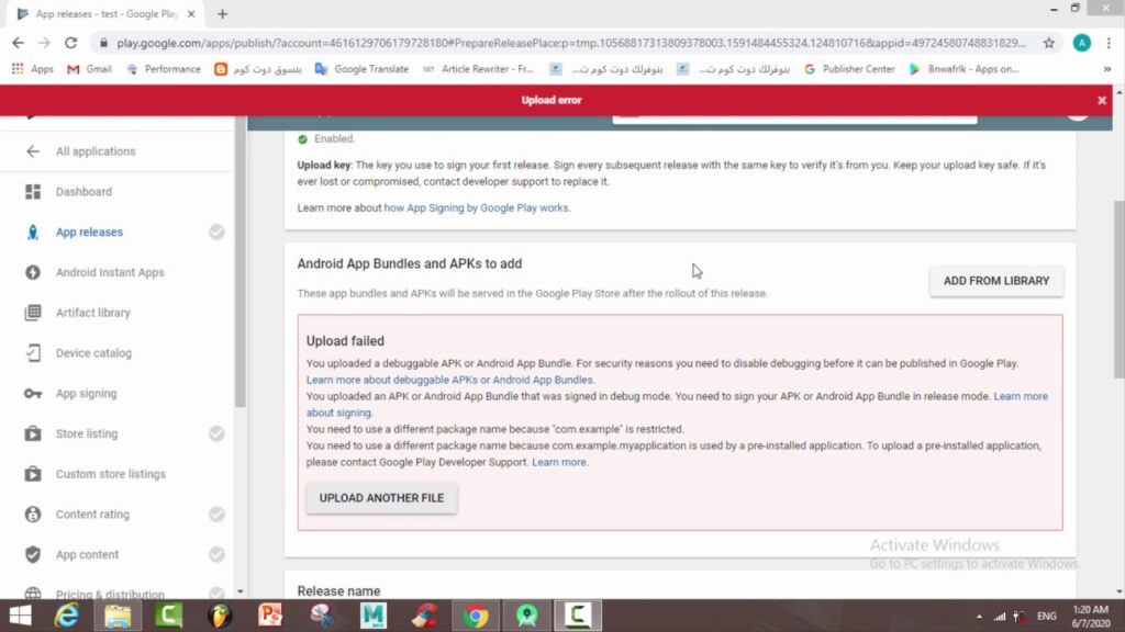 You uploaded a debuggable APK or Android App Bundle in google play for android studio