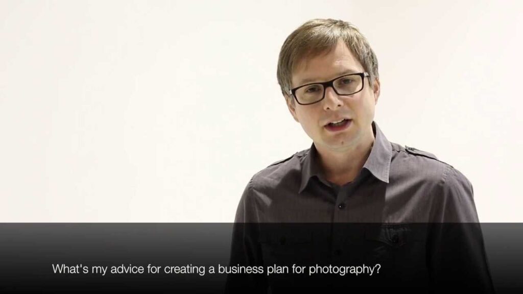 Photographer video blog - advice for a photography business plan