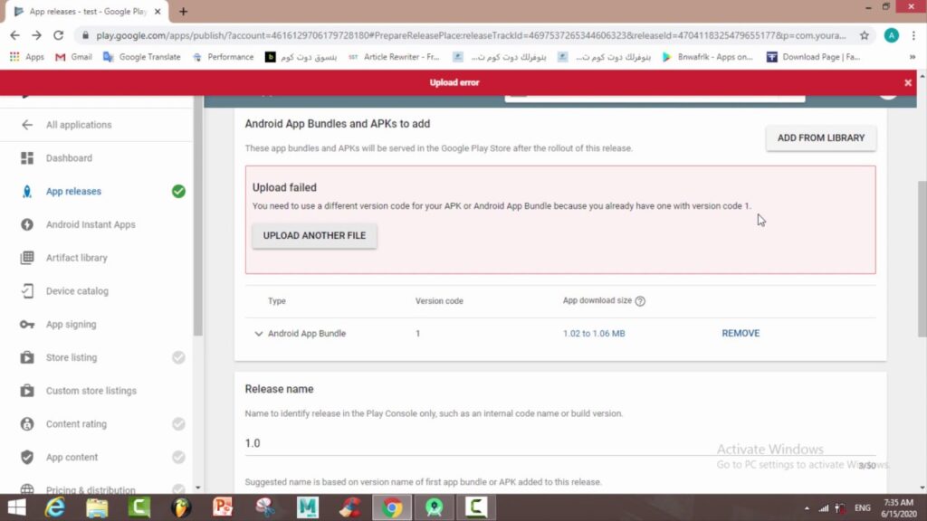 You need to use a different version code for your APK or Android App Bundle  in Google Play
