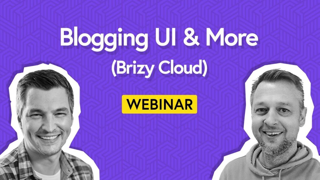 Brizy Cloud: State of Improvement & Running a blog UI Design Showcase | Webinar 12 November 2020 1
