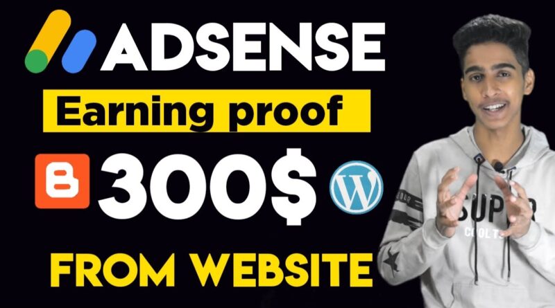 My Adsense Incomes Proof Of Running a blog Web site In Hindi 1