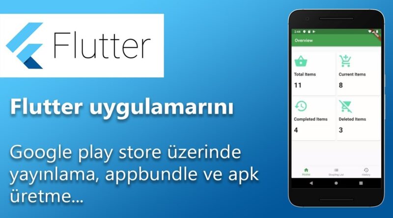 Flutter uygulamalarını Google Play Store üzerinde yayınlama - appbundle ve apk oluşturma