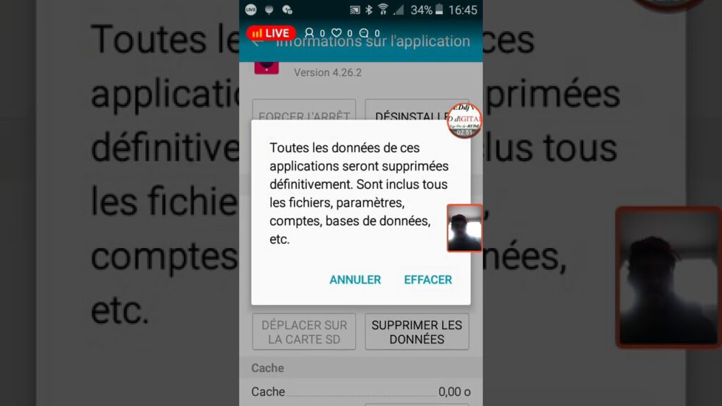 La fonction "forcer l'arrêt" sur Android...