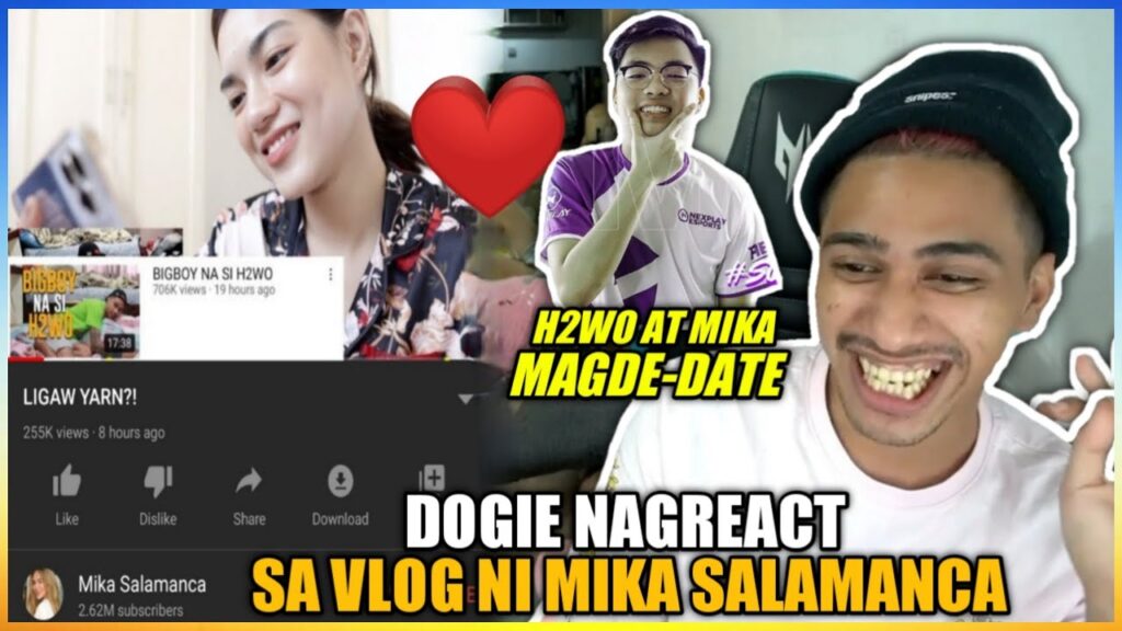 DOGIE NAGREACT SA VLOG NI MIKA SALAMANCA "H2WO AT MIKA MAGDE-DATE" 1