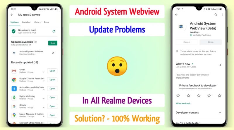 Android System Webview Replace Issues In All Realme Gadgets - How To Remedy - 100% Working 🤩 ~ RJ 🥰🌼 1