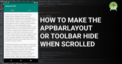 How to make the AppBarLayout or Toolbar hide when scrolled