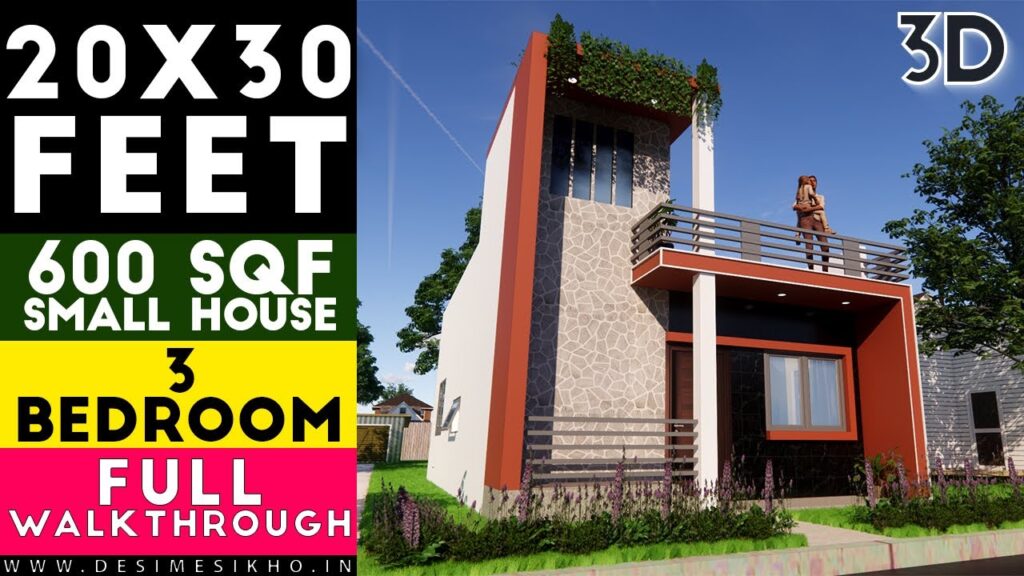20x30 Toes One Story Home || Small House Home With three Bed room Plan-8 1