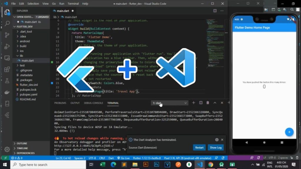 How to install Flutter in VsCode and run Android Emulator [Full Stack 2020]