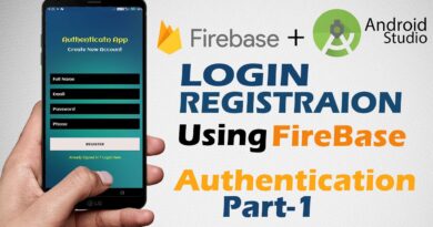 Login & Register Android App Using Firebase | Android Studio Authentication Tutorials  | Part 1/4