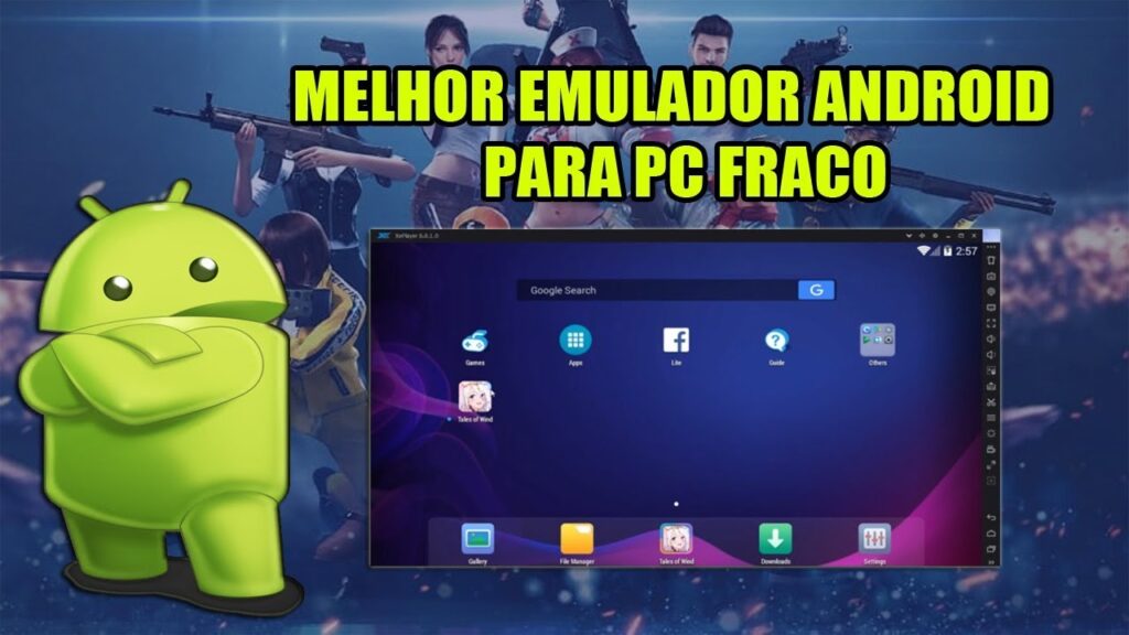 MELHOR EMULADOR  ANDROID PARA PC FRACO (BOM E LEVE PARA PC FRACO)