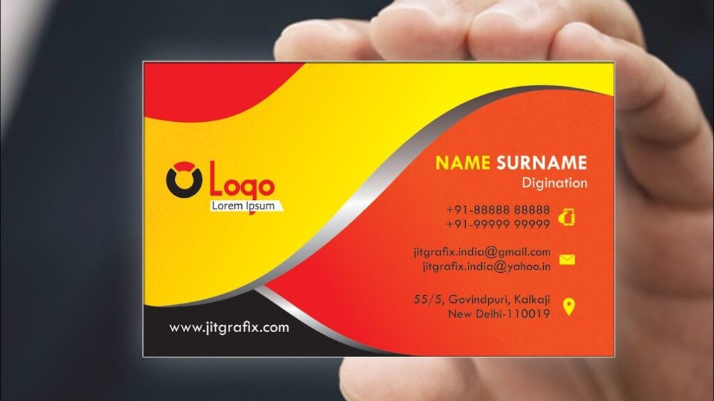 Professional Business Card in CorelDRAW Tutorial  with Jit Grafix | Creative visiting card latest