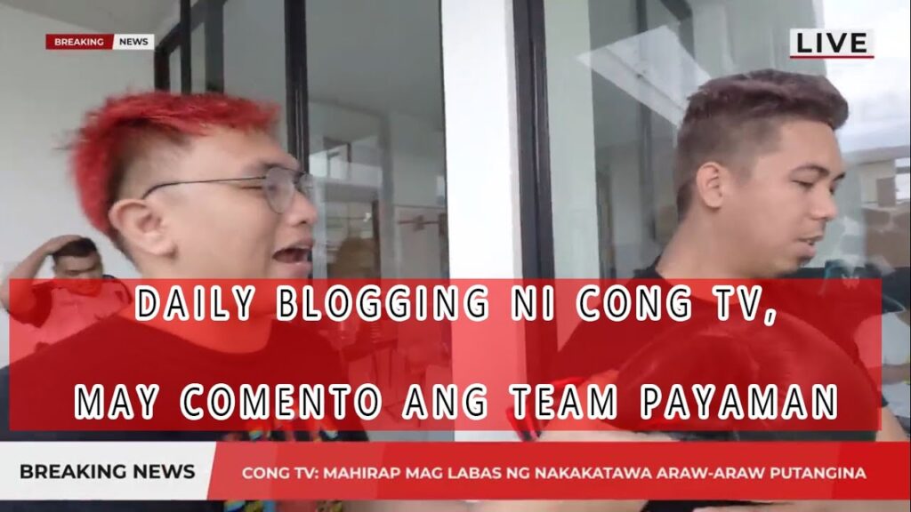 Cong TV Every day running a blog response ng mga kasama nia sa crew payaman, Cong TV could response din 1