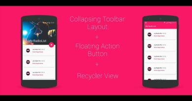 Collapsing Toolbar with Recyclerview Swipe Tutorial in Android Studio