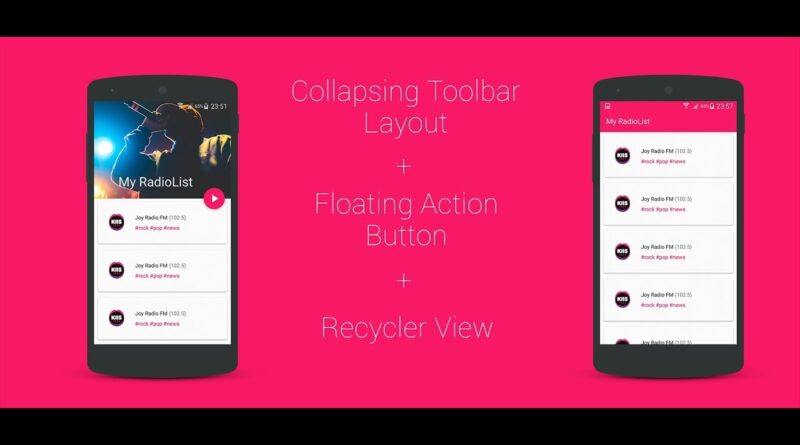Collapsing Toolbar with Recyclerview Swipe Tutorial in Android Studio