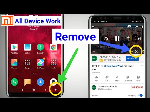 How To Remove The ❌ Button From YouTube Videos / Xiaomi All Device Accessibility Button Remove