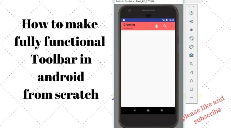 How to use Toolbar in android as Actionbar ||with icon and search button || android material design