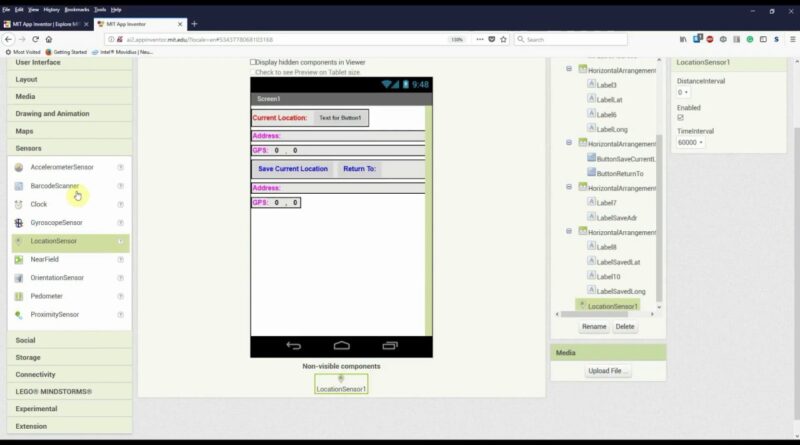 Playing with GPS module in Android (MIT App Inventor)