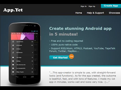 شرح عمل تطبيق إحترافي لهواتف الأندرويد وبسهولة تامة - AppYet - App Creator