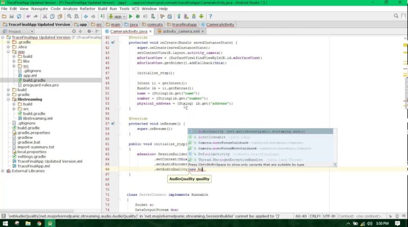 Real Time Video Streaming in Android using LibStreaming API & Wowza Media Server Android Studio