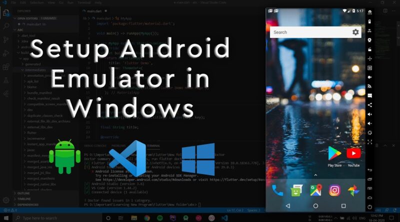 Setup Android Emulator On Windows For Visual Studio Code