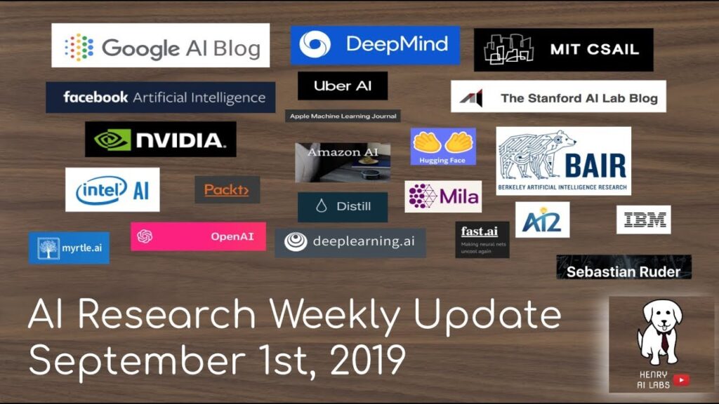 AI Research Weekly Update September 1st, 2019 1
