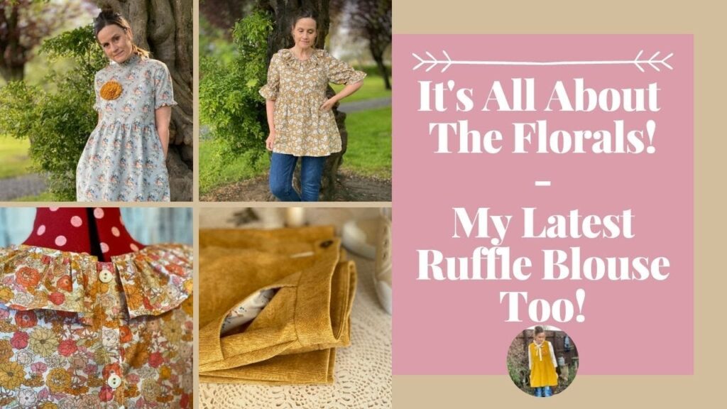 Sewing My Dream Spring Floral Blouse & Dress - Cottagecore Inspired Outfits 1