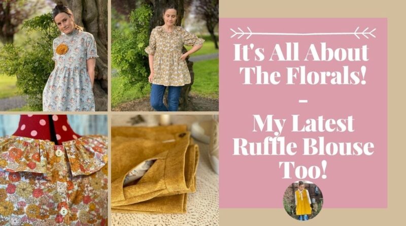 Sewing My Dream Spring Floral Blouse & Dress - Cottagecore Inspired Outfits 1
