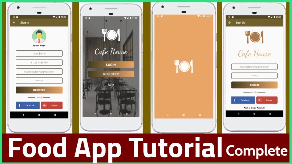 Android app Development Tutorial in Hindi - Responsive Food App tutorial