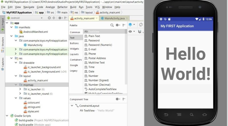 How to Build Your First App in Android Studio  3.1.1 Tutorial Hello World!