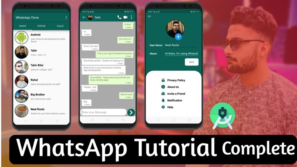 Android Studio Tutorial - Complete WhatsApp Chatting App - Chatting app