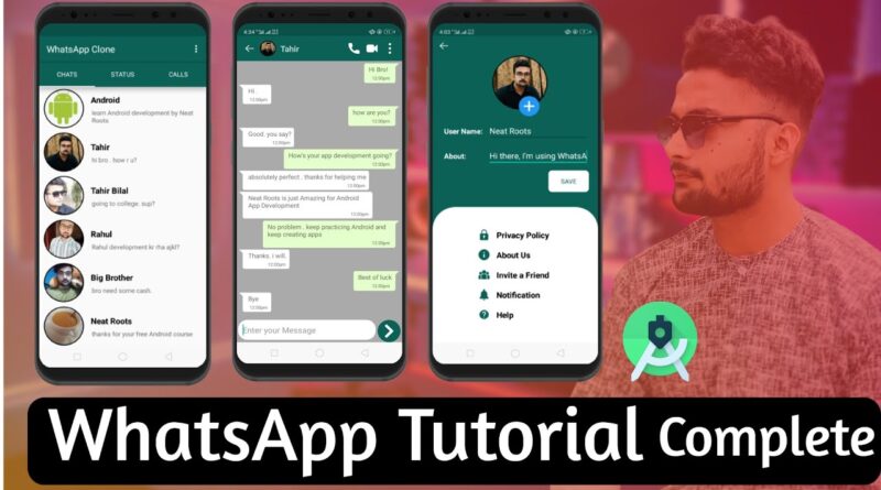Android Studio Tutorial - Complete WhatsApp Chatting App - Chatting app