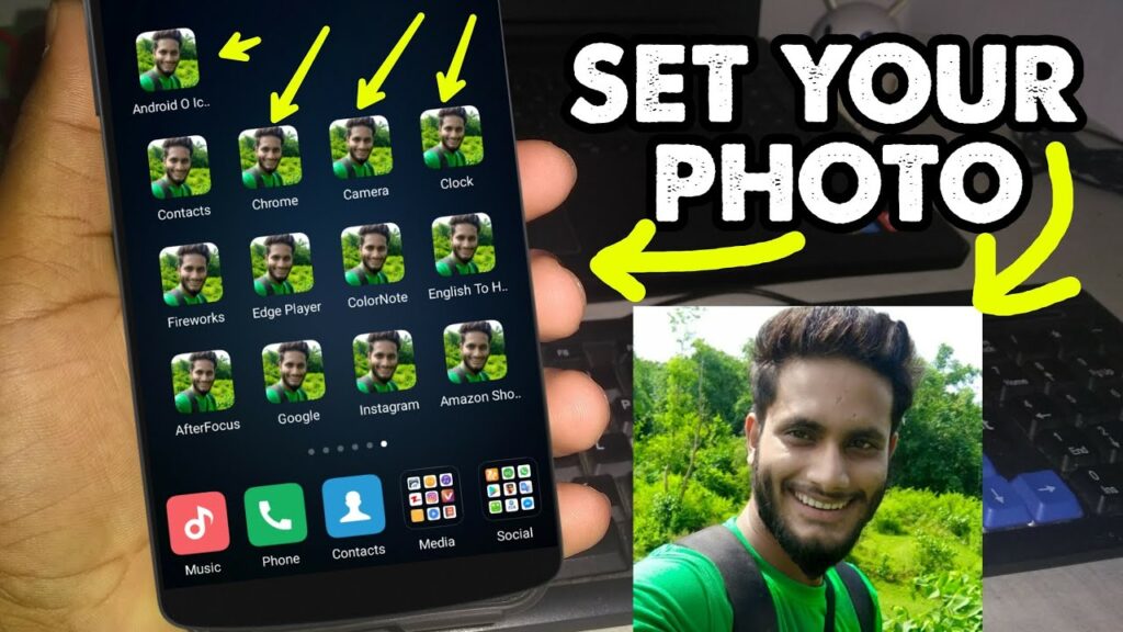 Android Trick || Set Your Photo In App Icons || Without Root || Icon Changer