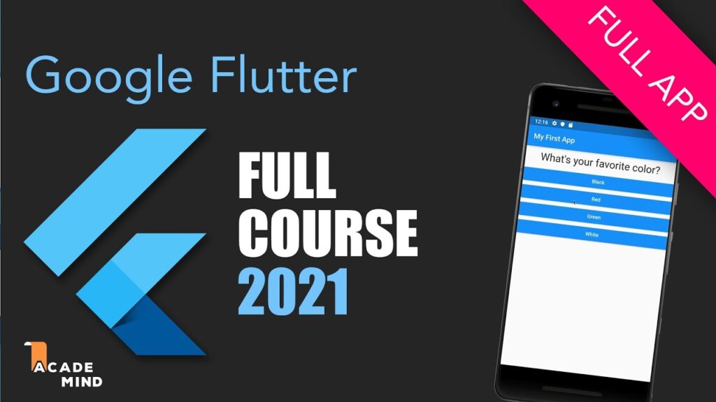 Flutter Crash Course for Beginners 2020 - Build a Flutter App with Google's Flutter & Dart